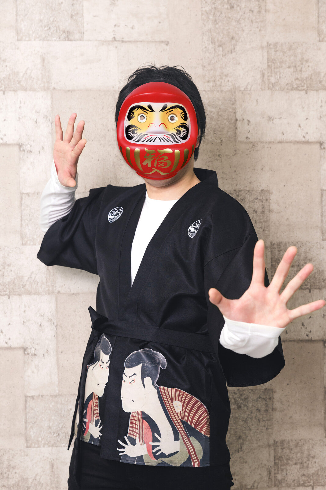 Red Daruma Mask – Traditional Japanese Design – Supplies For Sensei