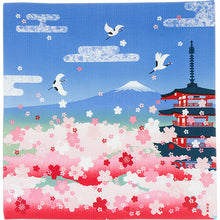 Furoshiki – Mt. Fuji & five-story pagoda in Spring