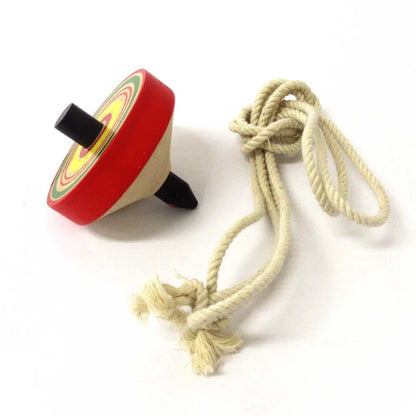 Traditional Rope-Spun Spinning Top image 1
