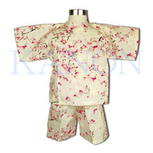Kid’s Jinbei | Sakura on Beige