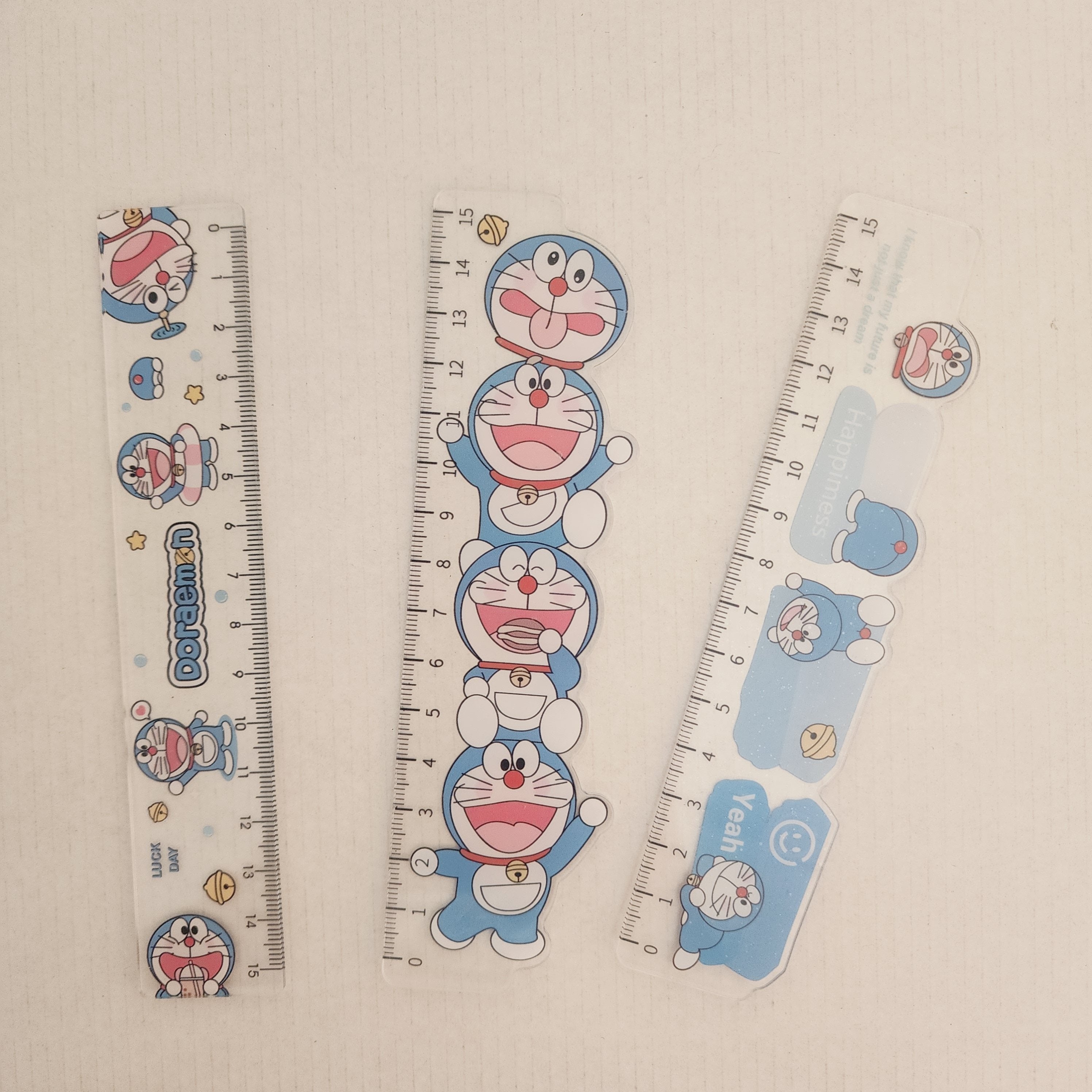 Doremon Ruler Cute Doraemon Robot Gadget Cat Transparent 15cm Plastic Ruler 10 Pack ...