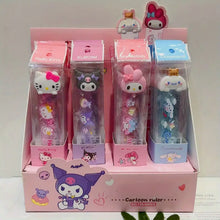 12PC Assorted Kawaii Rubber Top Sanrio Rulers 15cm