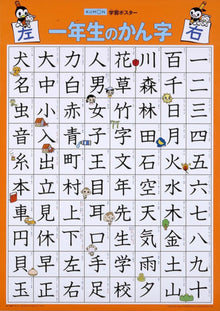 [KUMON] Japan First Grade Kanji Poster
