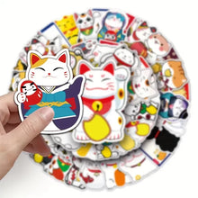 Maneki Neko Fortune Cat Stickers Set of 50