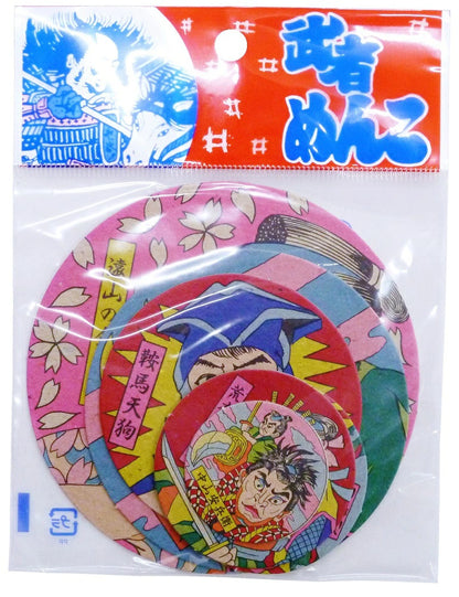 Traditional Japanese "Menko" Cards – Samurai Design (Round Type)
