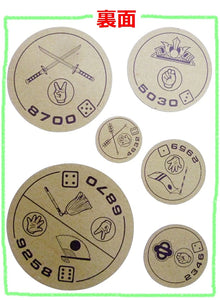 Traditional Japanese "Menko" Cards – Samurai Design (Round Type)