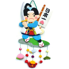 Chirimen Fabric Momotaro Peach Boy Hanging Decoration Ornament
