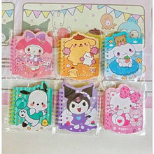 Sanrio mini notebooks Assorted 12 Pack (Individually wrapped)