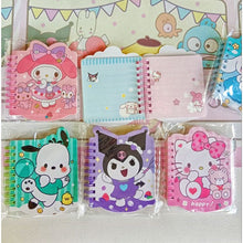 Sanrio mini notebooks Assorted 12 Pack (Individually wrapped)