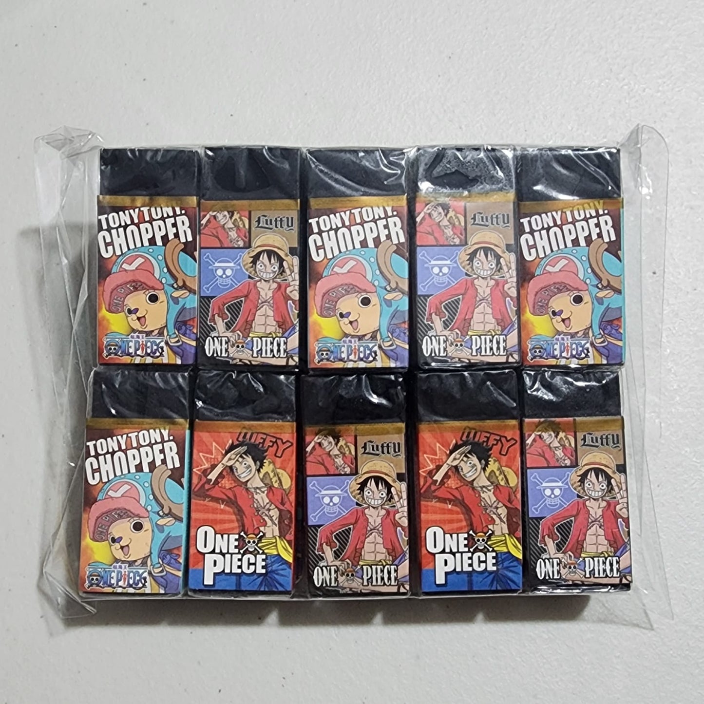 *clearance* 20 Pack One Piece Anime Erasers