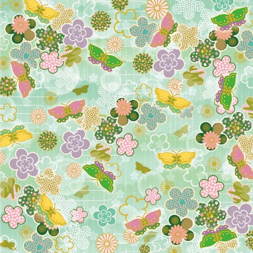 [TOYO] Yuzen Chiyogami Origami Paper Pack 15x15cm (32 sheets) – Butterflies