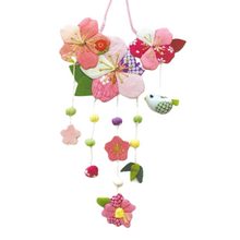 Chirimen Fabric Sakura Cherry Blossoms Hanging Decoration Ornament