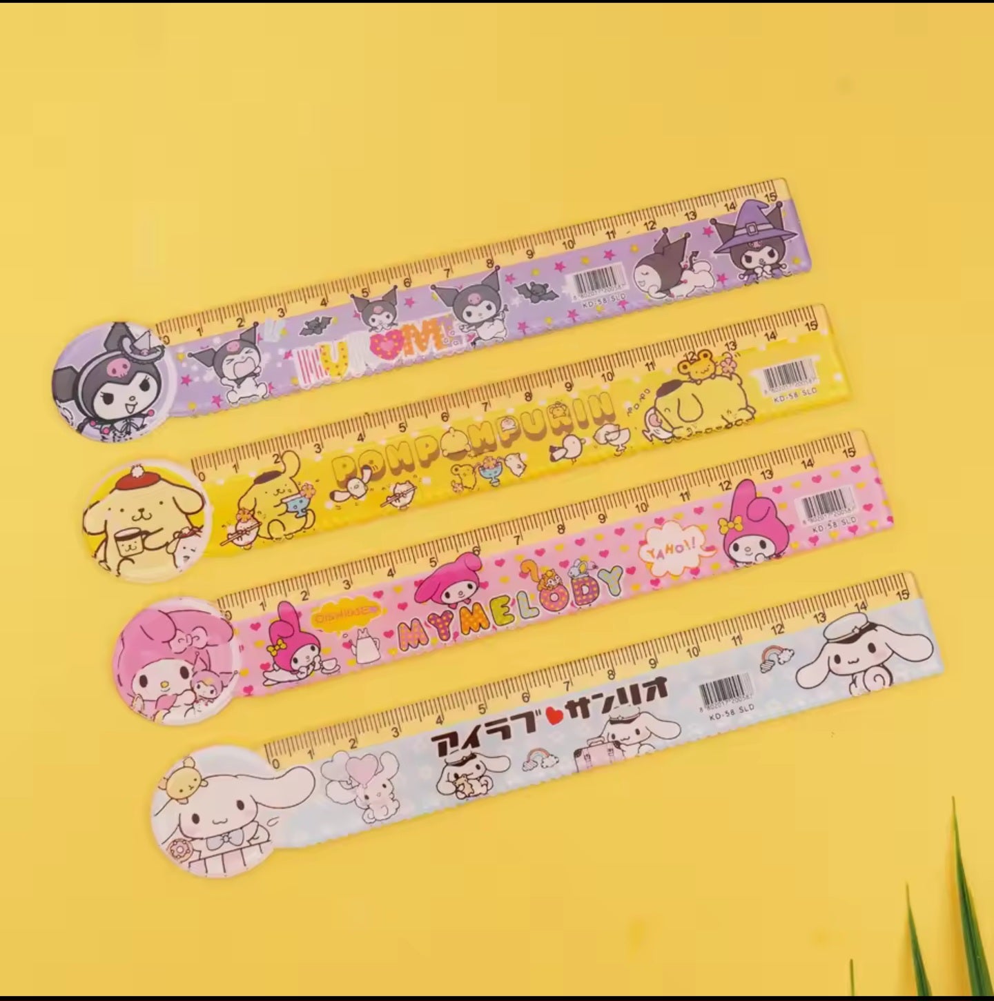 20PC Plastic Sanrio Hello Kitty & Friends Rulers 15cm