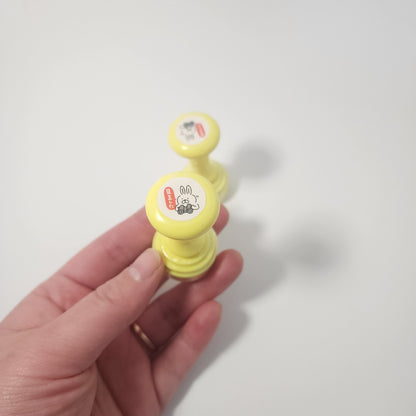 *clearance* Self-inking stamp – Rabbit w/ binoculars「見ました」