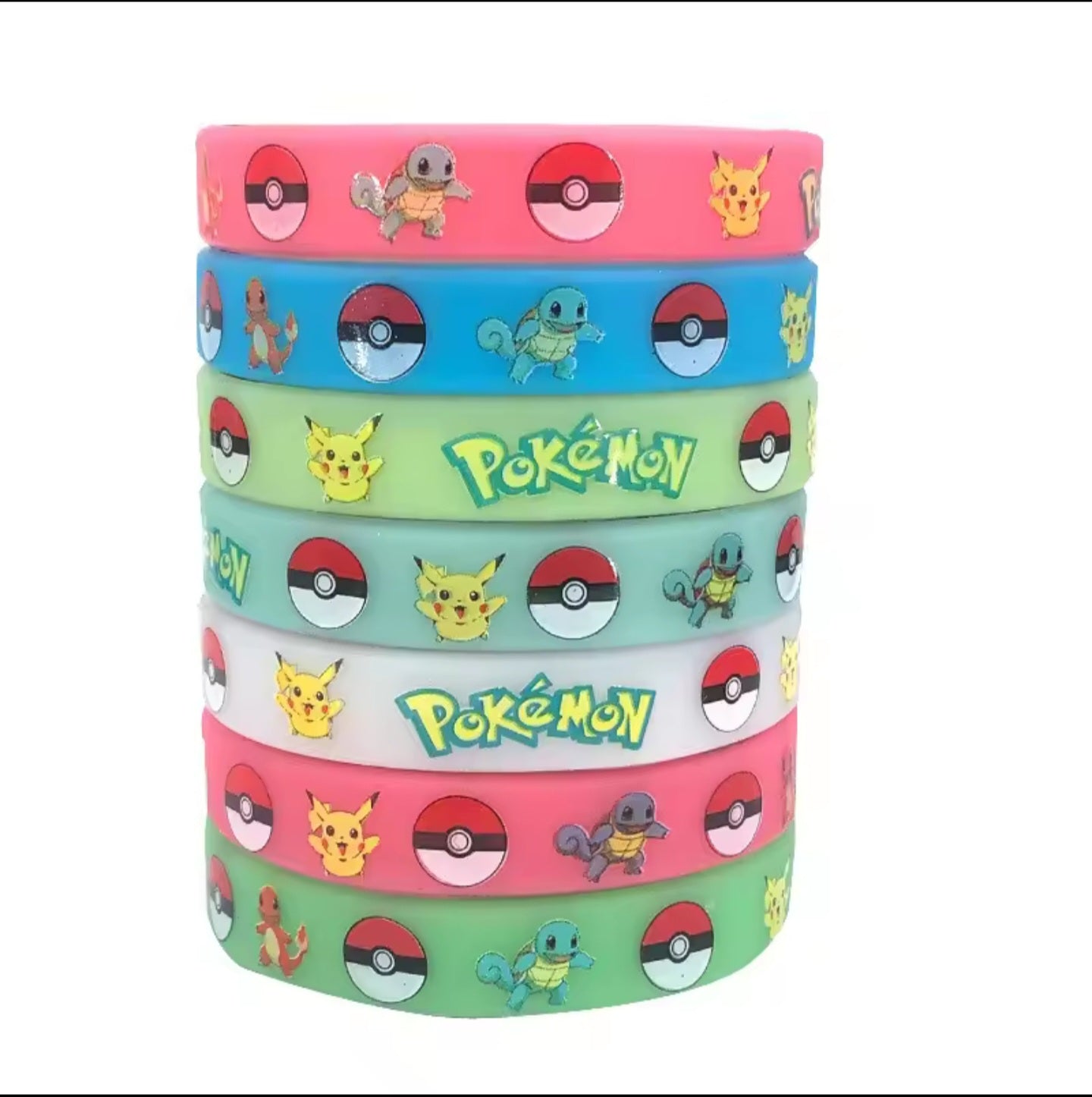 Pokemon Wristbands 18 Pack (Glow in the dark)