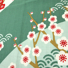Furoshiki – Plum Blossom Viewing by Mt. Fuji Emerald Green