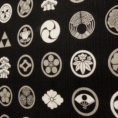 Furoshiki – Traditional Japanese Circular-Shaped Symbols (Black)