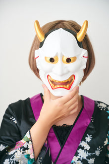 White Hannya Mask – Traditional Japanese Design
