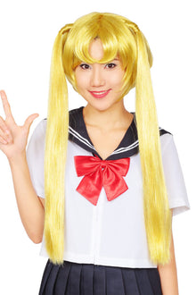 Golden Twin Tails Sailor Moon Style Wig