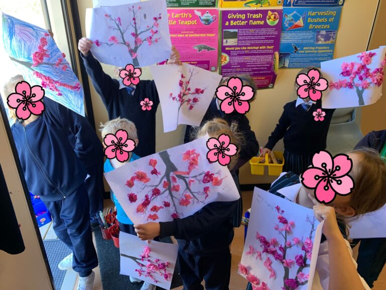 Spring-themed Sakura Tree Craft Activity or for Mother’s Day 母の日